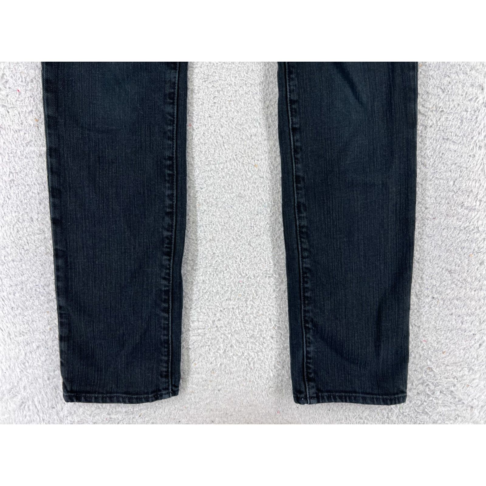 Express Express Jeans Womens 0 Black Denim Skinny 26x30 Low Rise 5-Pocket Cotton Blend Embroidered Western Womens Size 25" / US 0 / IT 36 - 2 Thumbnail