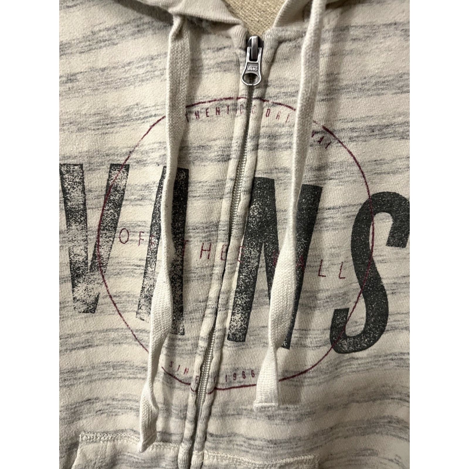Vans vans hoodie womens XS Beige Gray Striped Full Zip Hoodie Size XS / US 0-2 / IT 36-38 - 2 Thumbnail