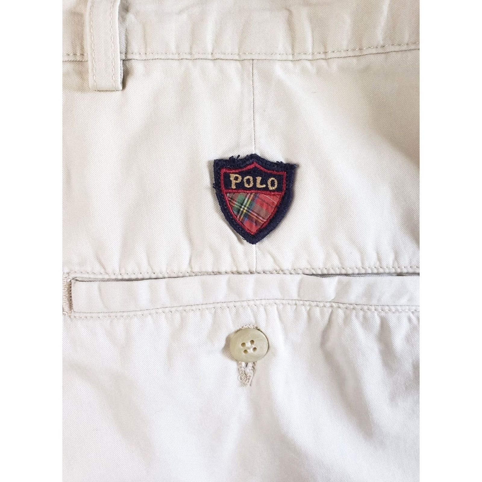 Polo Ralph Lauren Polo Ralph Lauren Chino Shorts Men Beige 32 Regular Twill Cotton 8 Inseam Outdoor Casual Vintage No Size US XS / EU 42 / 0 - 6 Thumbnail
