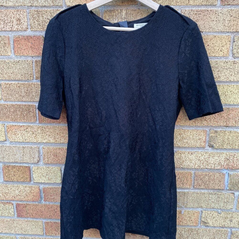 Burberry × Vintage Burberry London Floral Zip Dress Black Mohair Pattern Size Size M / US 6-8 / IT 42-44 - 3 Thumbnail