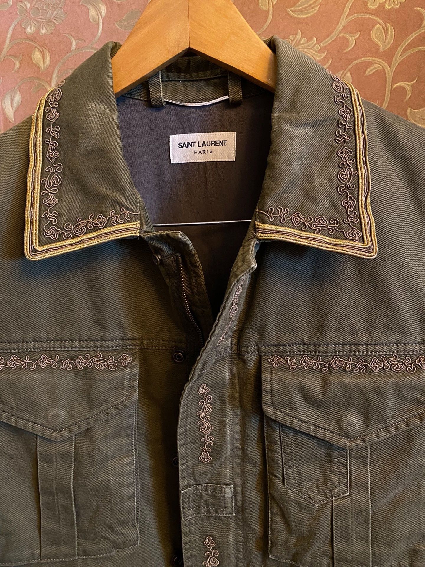 Saint Laurent Paris Saint Laurent Embroidered Frayed Linen Vest Size US M / EU 48-50 / 2 - 2 Thumbnail
