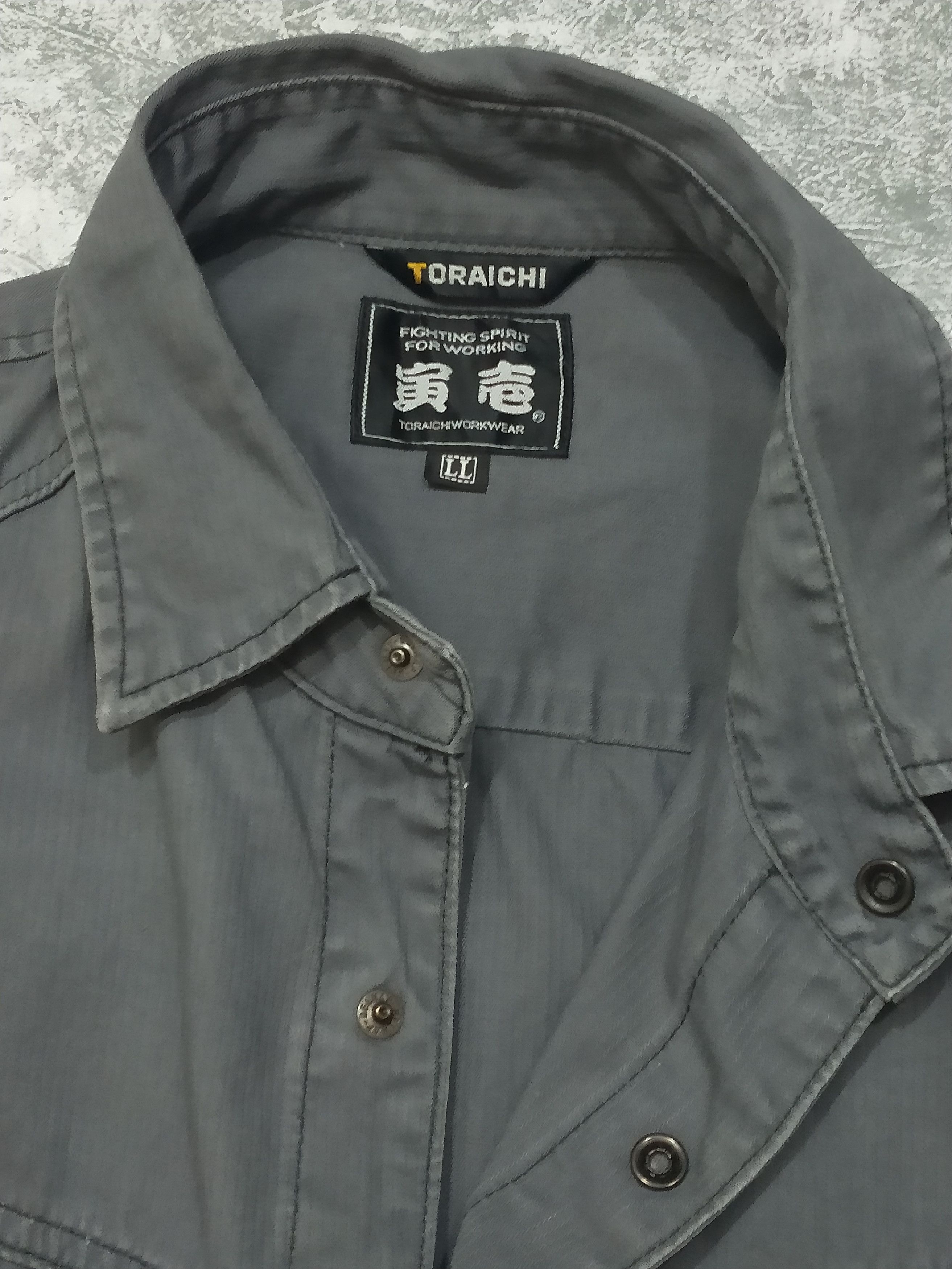Japanese Brand Japanese Toraichi Work Shirt Snap Button Size US L / EU 52-54 / 3 - 3 Thumbnail