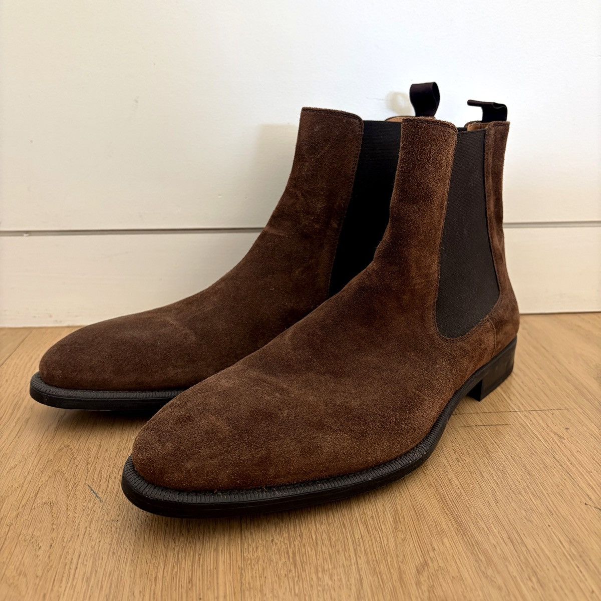 Magnanni Magnanni Brown Suede Chelsea Boots Men