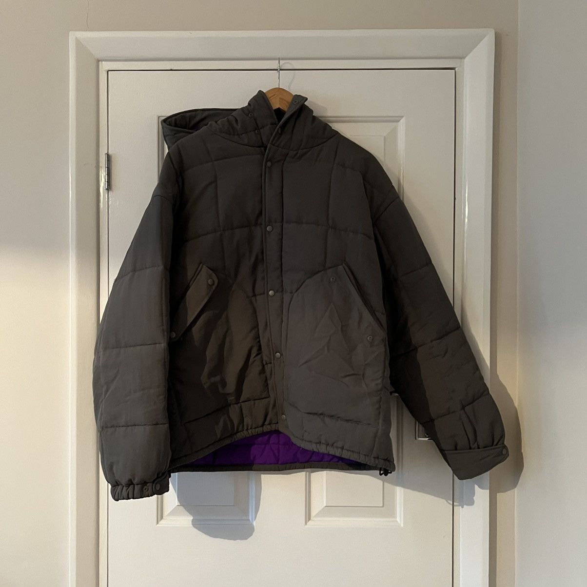 18 East 18 East Essex Padded Parka - L - Grey / Purple Size US L / EU 52-54 / 3 - 2 Thumbnail