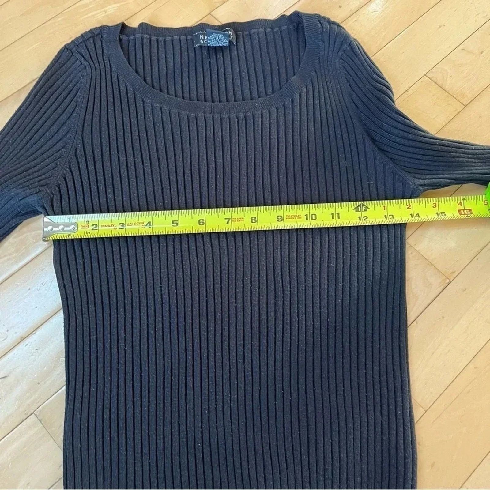 Other New York & Company Women's Sweater Sz XL Black Stretch 90’s Size XL / US 12-14 / IT 48-50 - 5 Thumbnail