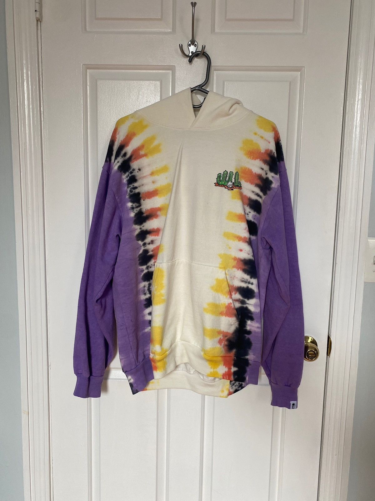 image of Warren Lotas Vegas White/purple Tie-Dye Hoodie in Tie Dye, Men's (Size Large)