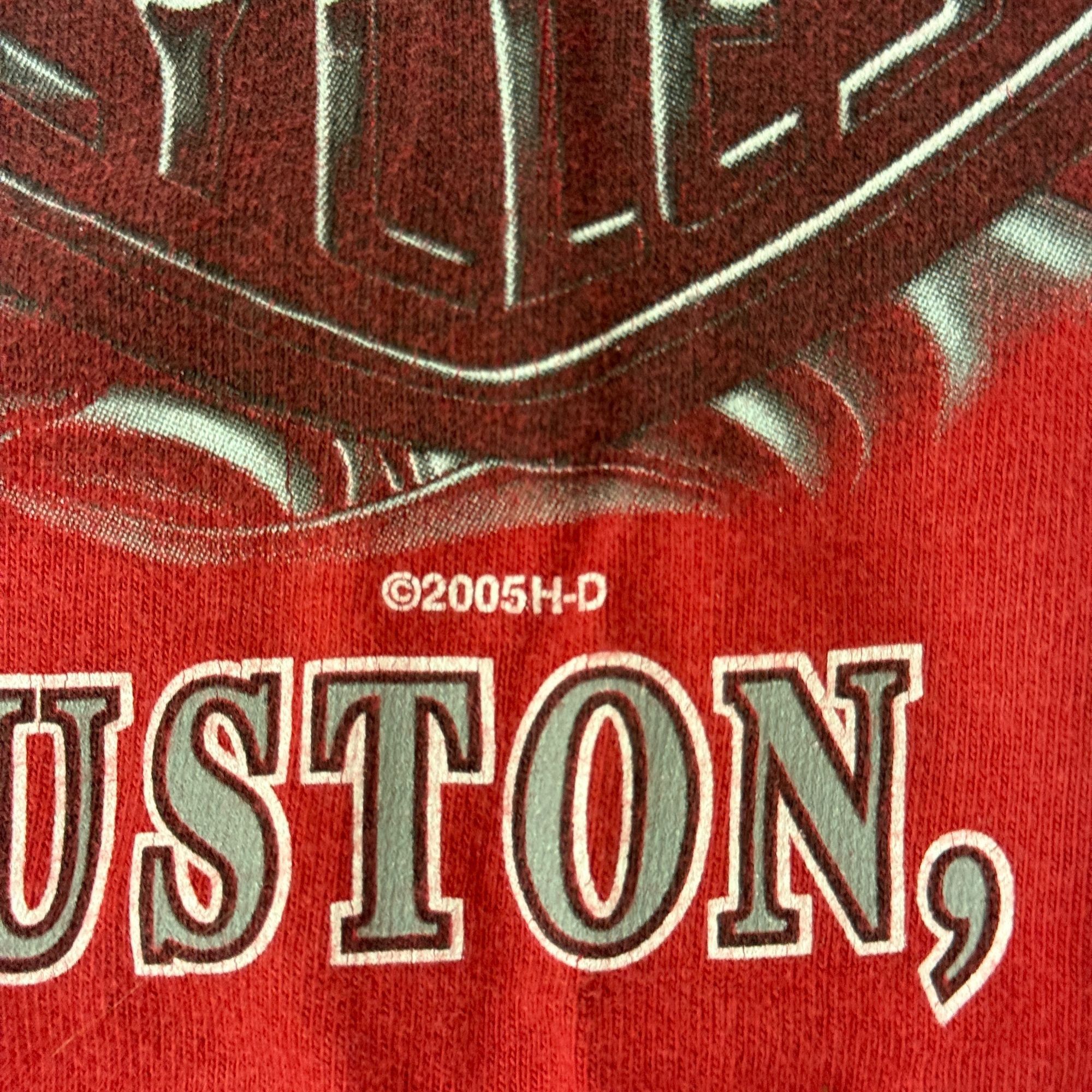 Harley Davidson Red Motorcycle Tank Top HOUSTON Texas BIKER Muscle Shirt USA Size US L / EU 52-54 / 3 - 8 Thumbnail