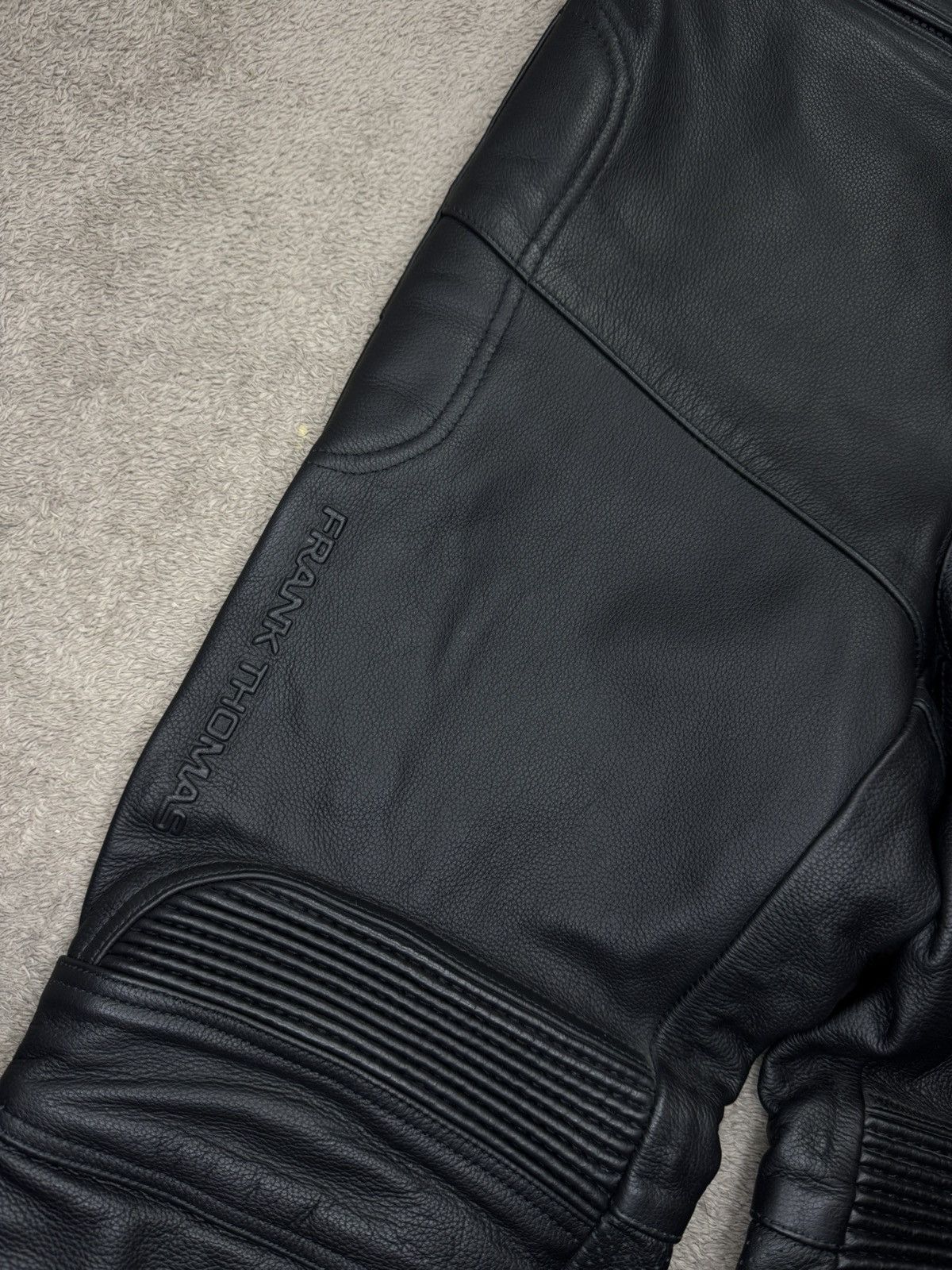 Genuine Leather Frank Thomas Y2K jeans leather moto pants ysl balmain Size US 30 / EU 46 - 3 Thumbnail