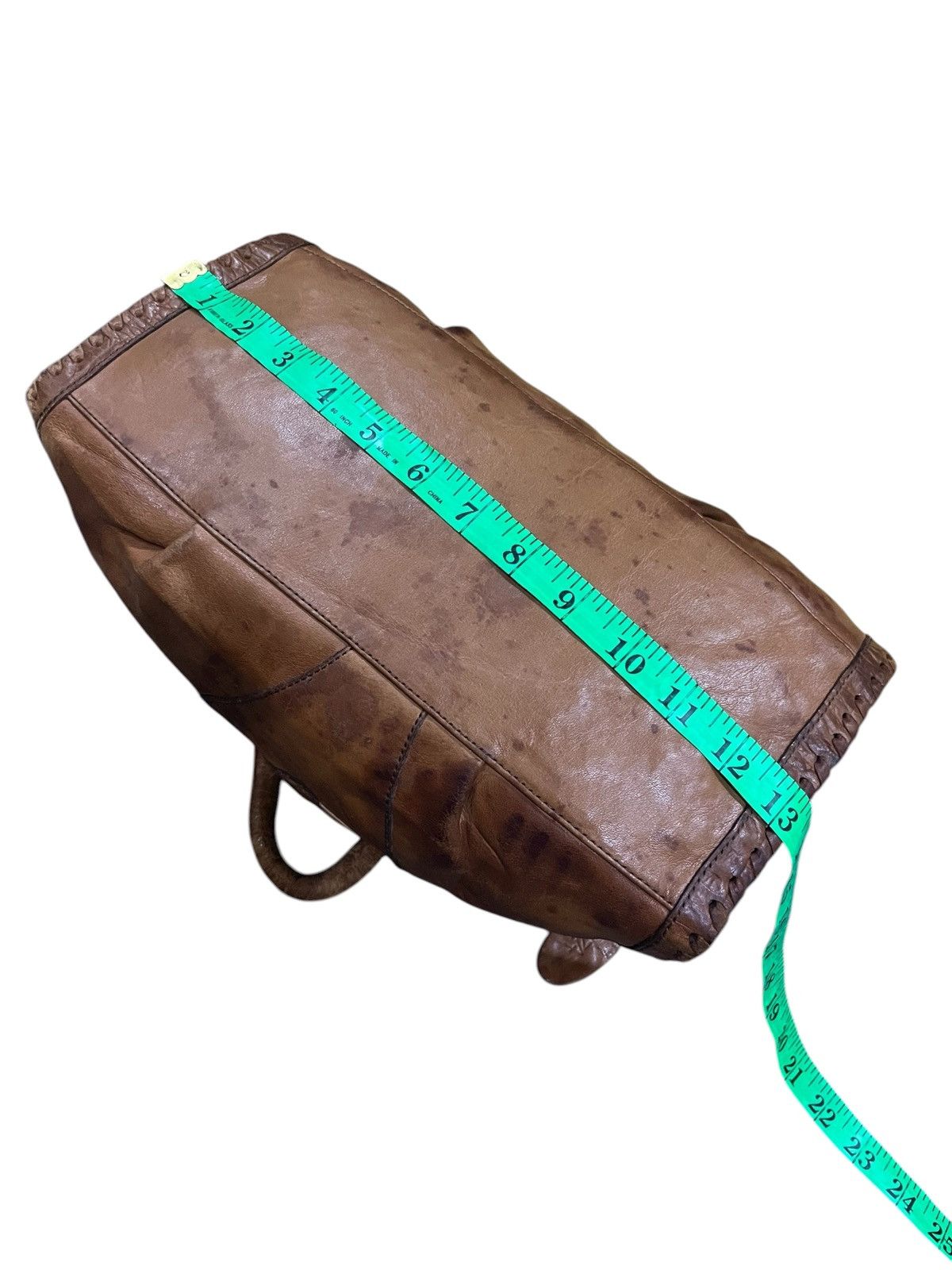Japanese Brand vintage ibiza handle bag brown cream leather applique design Size ONE SIZE - 22 Thumbnail