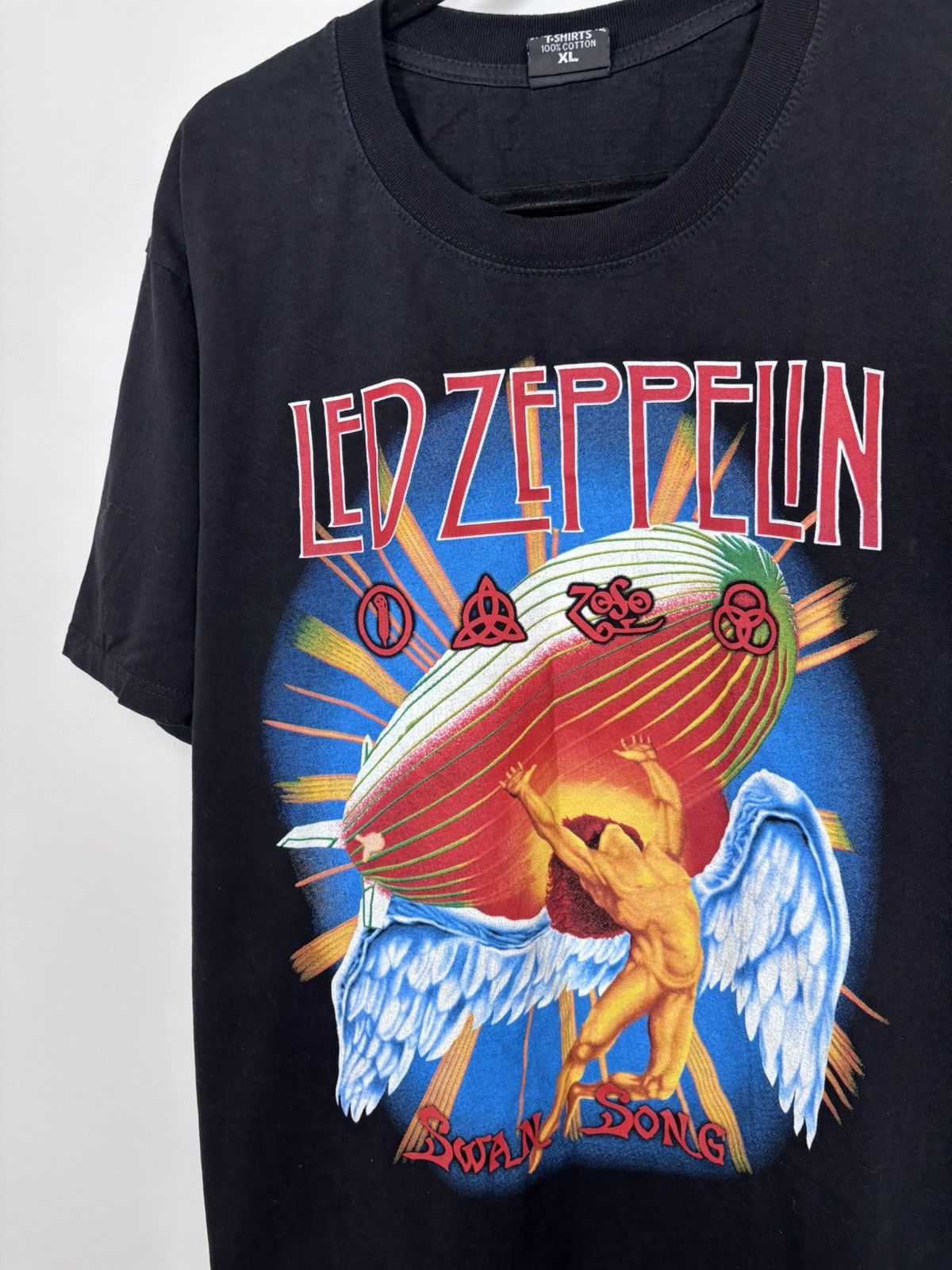 Band Tees Vintage Led Zeppelin Swan Song Rare Hype Black Band Tee Size US XL / EU 56 / 4 - 7 Thumbnail