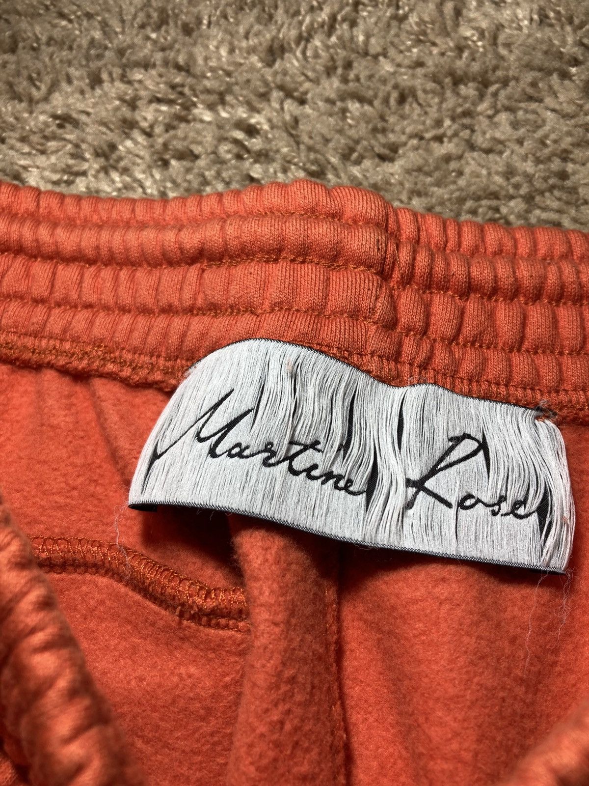 Martine Rose AW18 Martine Rose Wide Leg Orange Logo Script Sweats 2018 Size US 30 / EU 46 - 7 Thumbnail