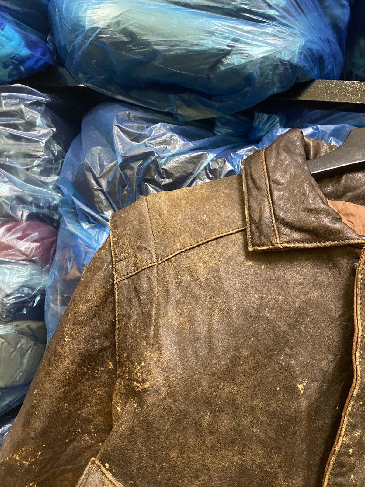 Other Vintage Distressed Brown Leather Jacket Large Front Pockets Size US M / EU 48-50 / 2 - 8 Thumbnail
