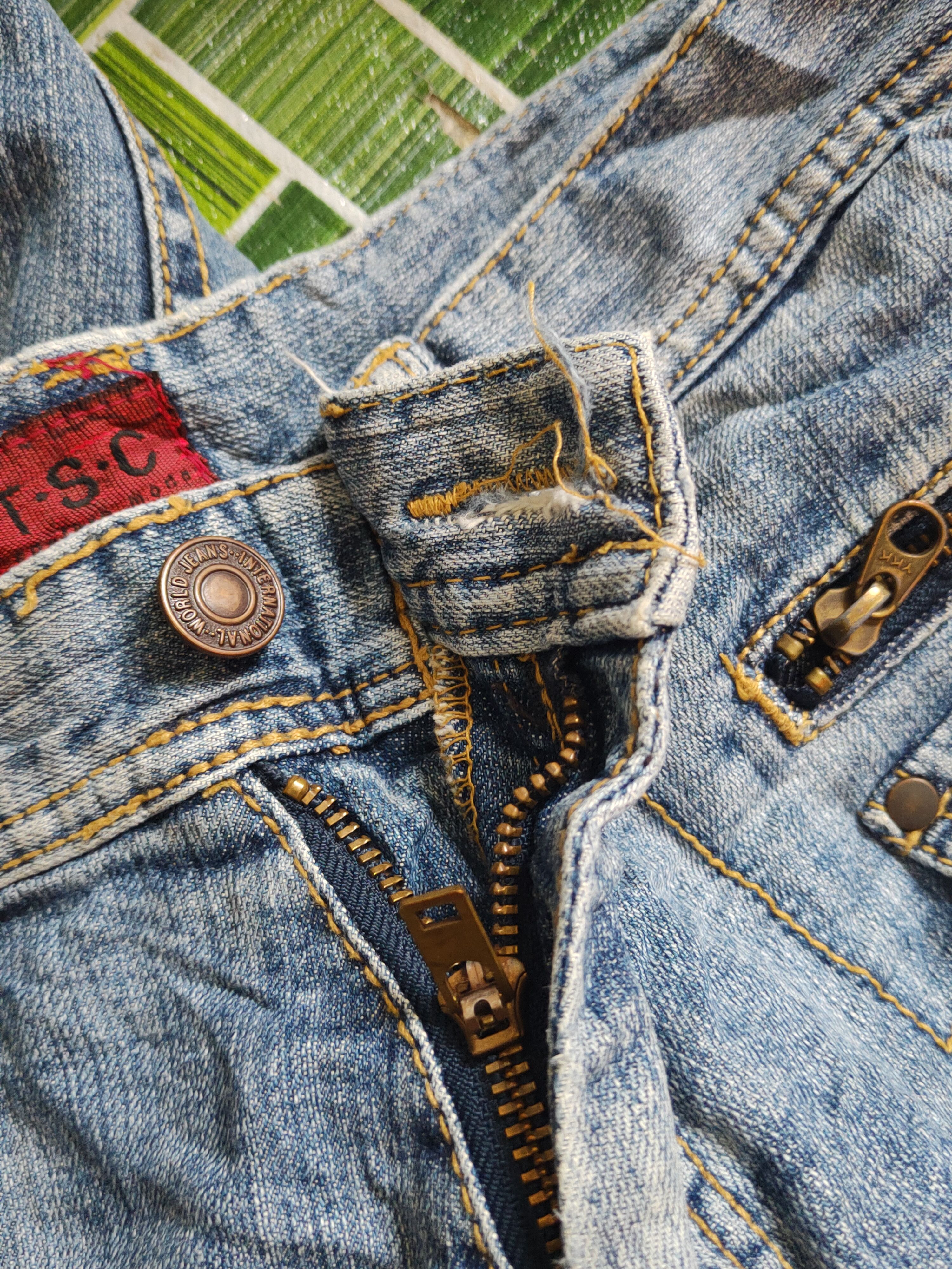 Japanese Brand T.s.c Blue Distressed Ripped Jeans #S2364 Size US 34 / EU 50 - 12 Thumbnail