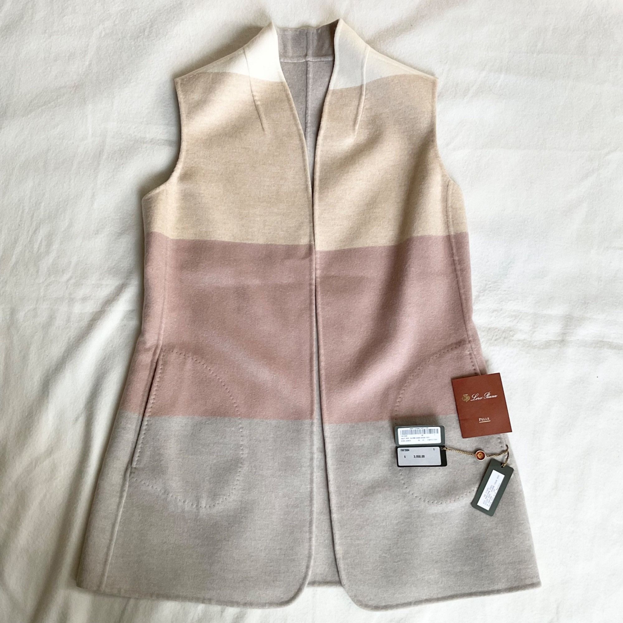 Loro Piana NWT Loro Piana 100% Cashmere Reversible multicolor Vest Ital Size S / US 4 / IT 40 - 1 Thumbnail