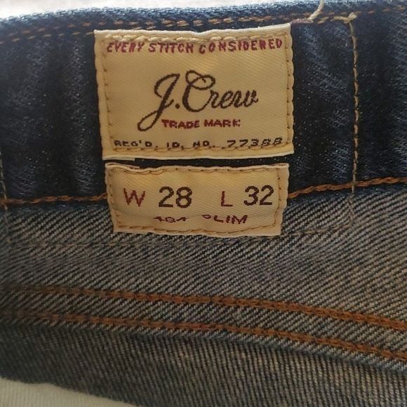 Vintage J. Crew 484 Slim Fit Stretch Karubo Sz. 28x32 Blue Jeans Size US 28 / EU 44 - 6 Thumbnail