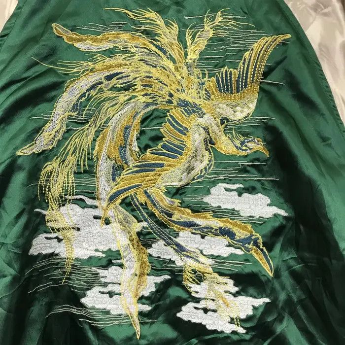 Japanese Brand Vtg SUKAJAN PHOENIX Immortal Bird JAPAN Souvenir Jacket Size L / US 10 / IT 46 - 5 Thumbnail