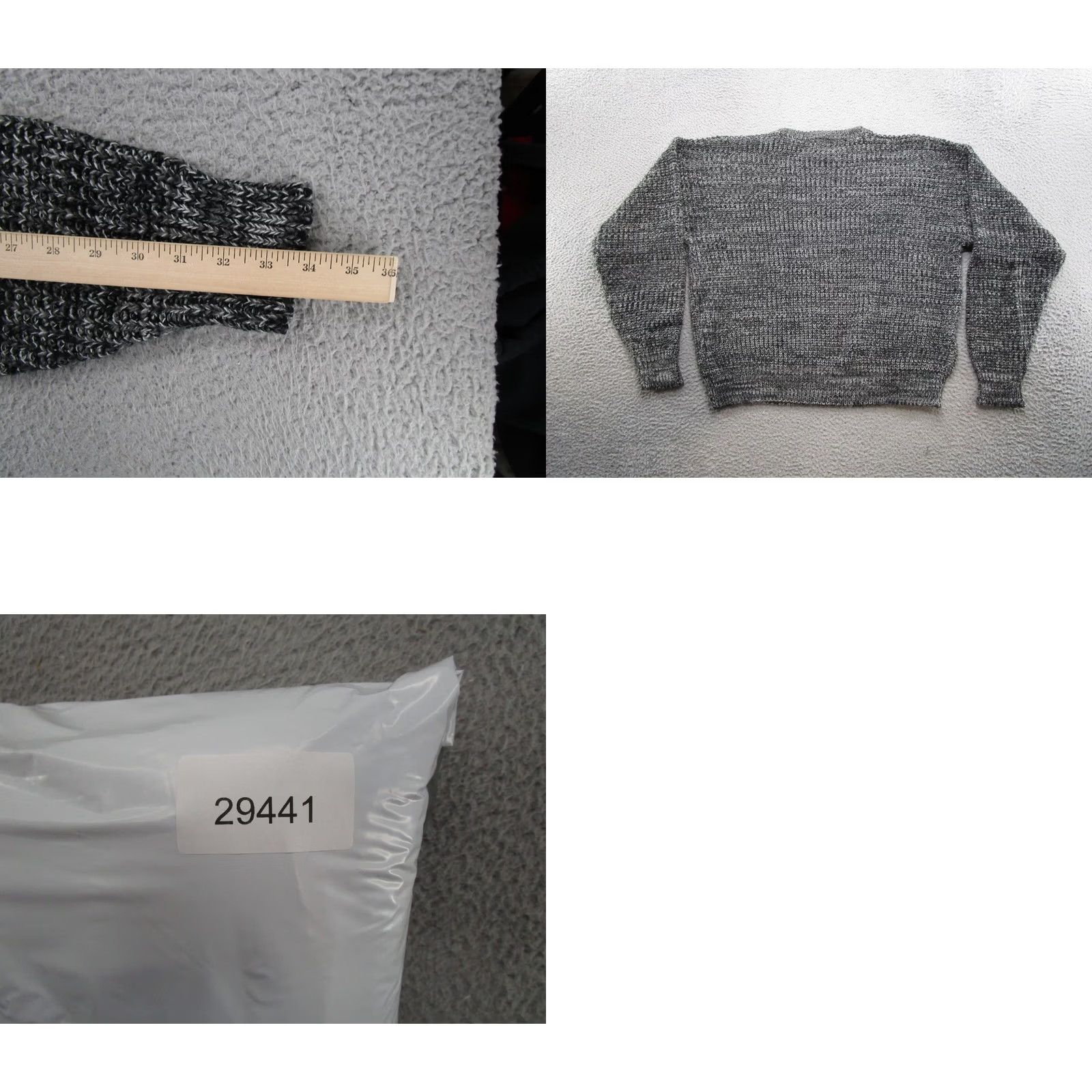 Vintage Honors Mens Ribbed Knit Crew Neck Sweater XL Gray 100% Acrylic Vintage Y2K Style Pullover Crew Neck Knit Classic Size US XL / EU 56 / 4 - 8 Thumbnail