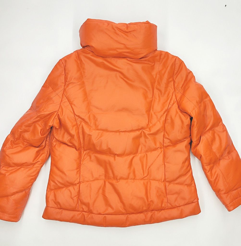 Leather YH KIM lamb skin orange leather puffer jacket Size M / US 6-8 / IT 42-44 - 8 Thumbnail