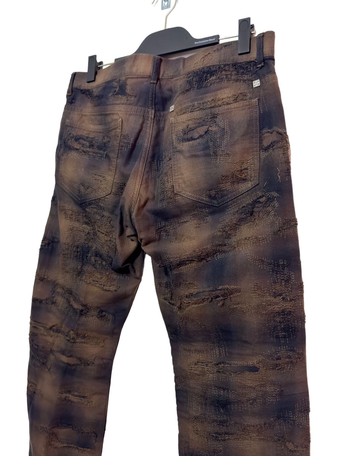Givenchy SS22 Givenchy Boro Distress Checker Plaid Straight Leg Pants Size US 34 / EU 50 - 5 Thumbnail