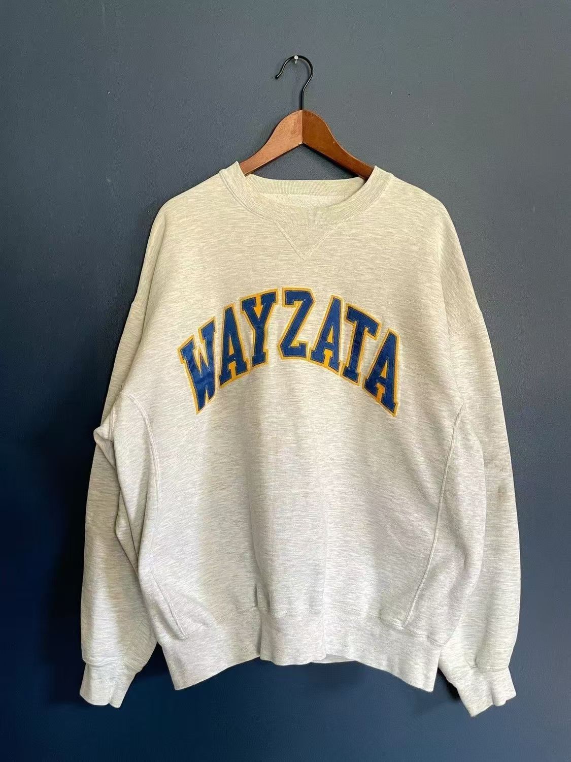 Japanese Brand × Vintage Grey Vintage Letter Print Cotton Sweatshirt Size US L / EU 52-54 / 3 - 1 Thumbnail