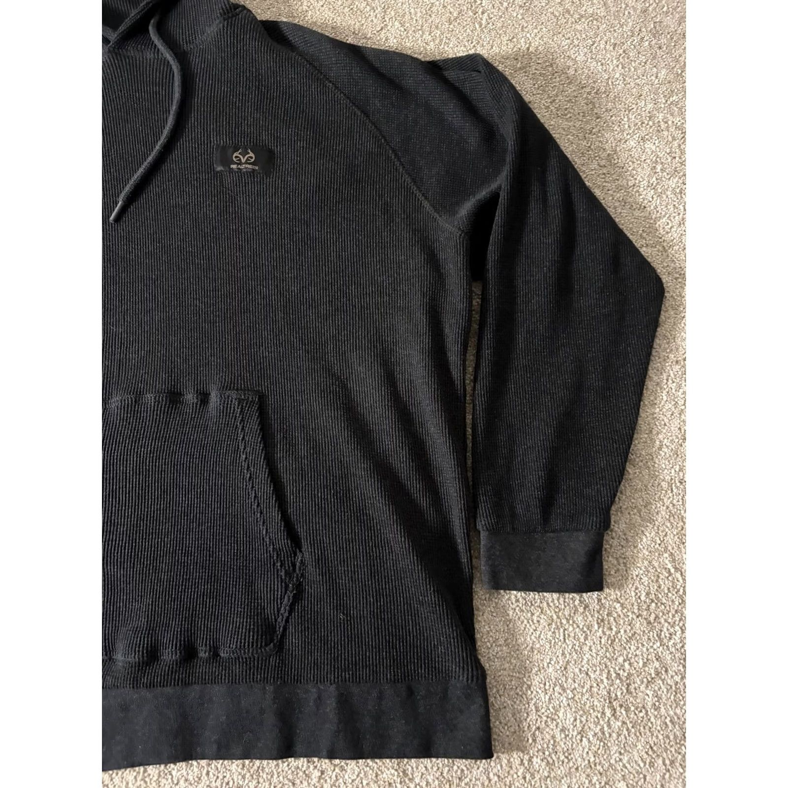 Realtree Realtree Hoodie Mens L Gray Thermal Knit Pullover Kangaroo Sweatshirt Logo Size US L / EU 52-54 / 3 - 3 Thumbnail