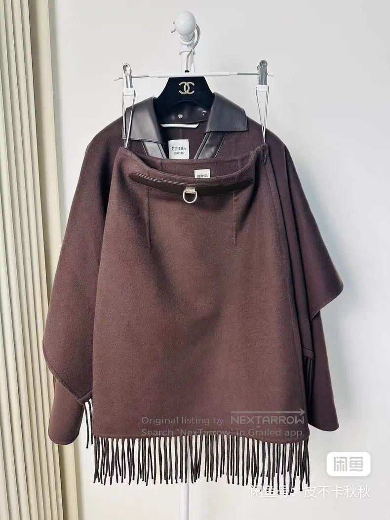 Hermes Hermes Brown fringed set Size XXS / US 00 / IT 34 - 4 Thumbnail