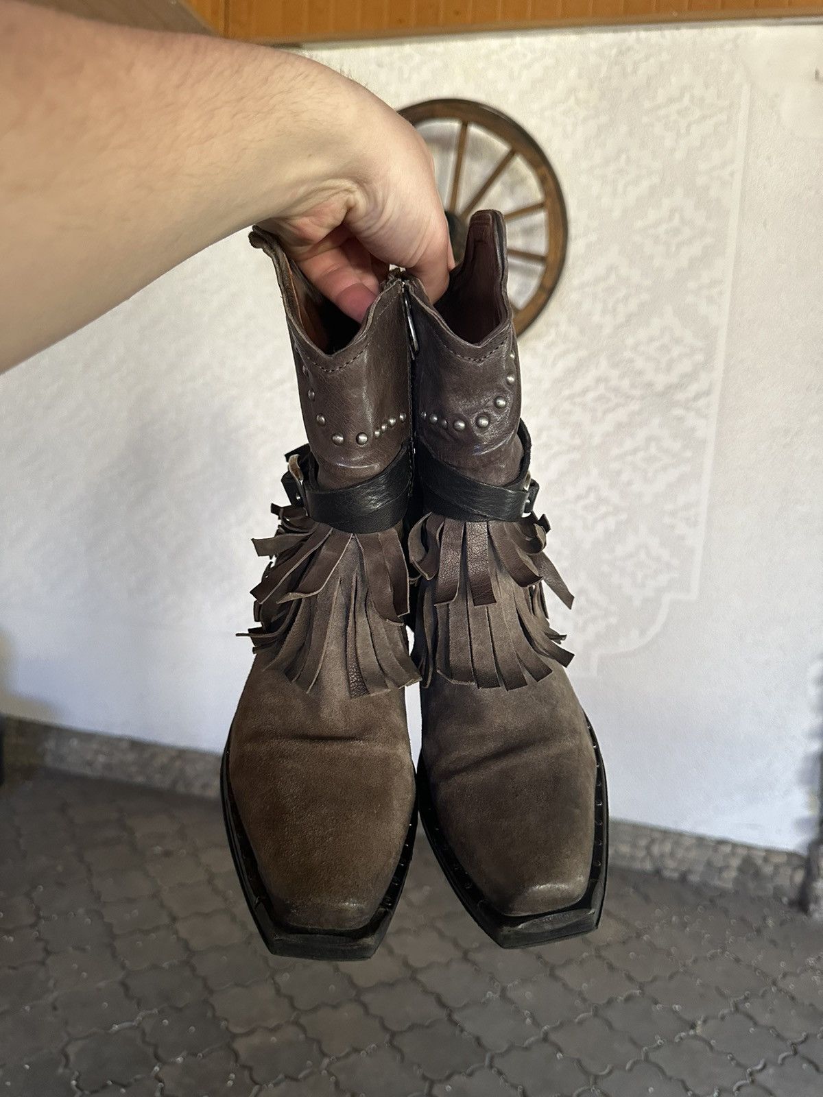 A.S.98 A.S.98 Vintage Avant Garde Leather Ankle Boots Western Japan Size US 7 / EU 40 - 11 Thumbnail