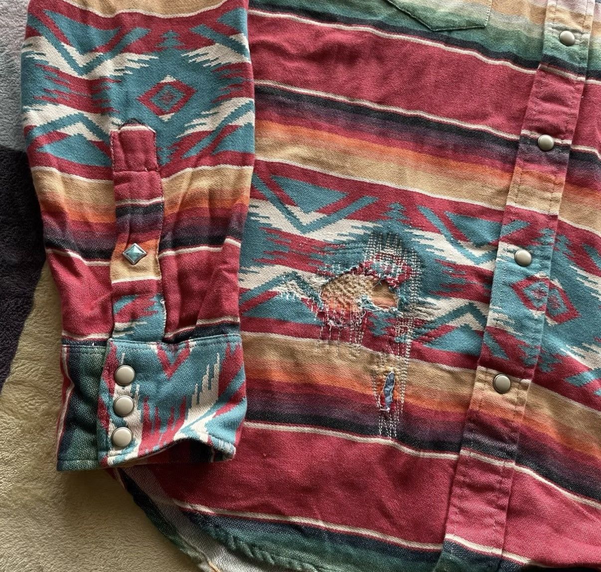 RRL Ralph Lauren RRL Ralph Lauren Rainbow Southwest Shirt K22 Size US S / EU 44-46 / 1 - 5 Thumbnail