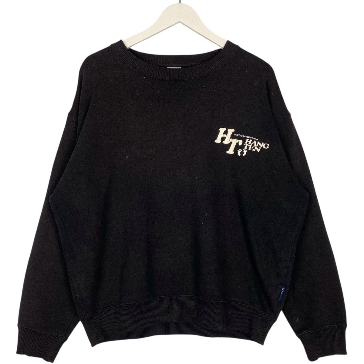 Vintage Vintage Hang Ten Surf Sweatshirt Crewneck Black Size M Size US M / EU 48-50 / 2 - 1 Thumbnail