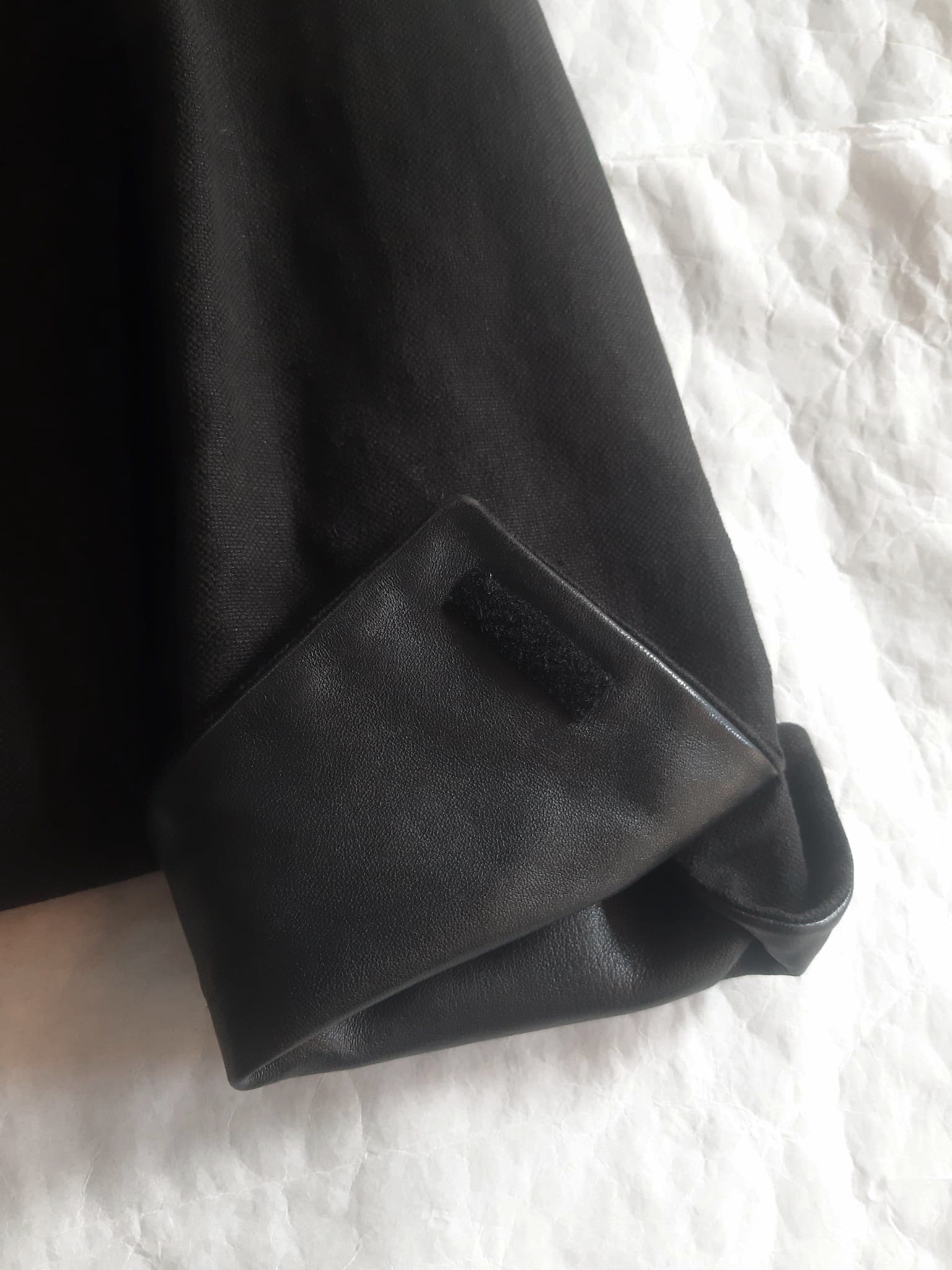 Prada Prada SS 1998 Leather Details Linen Cropped Jacket Size 40R - 3 Thumbnail