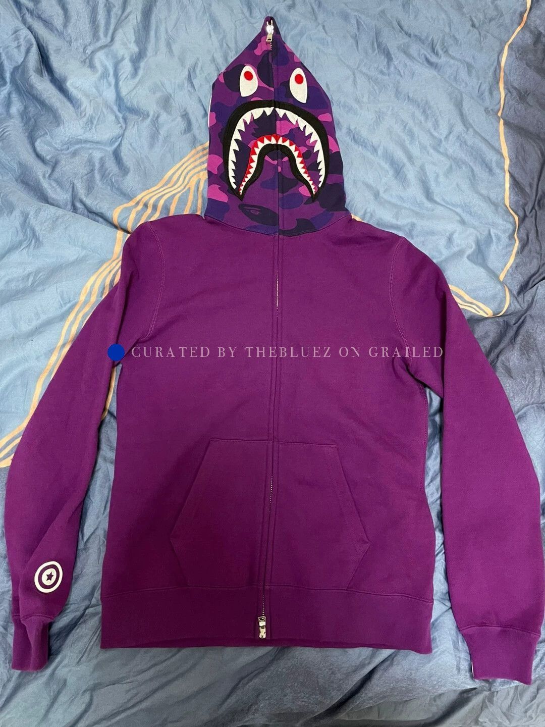 Bape BAPE Purple Shark Hoodie - Size S Size US S / EU 44-46 / 1 - 1 Thumbnail