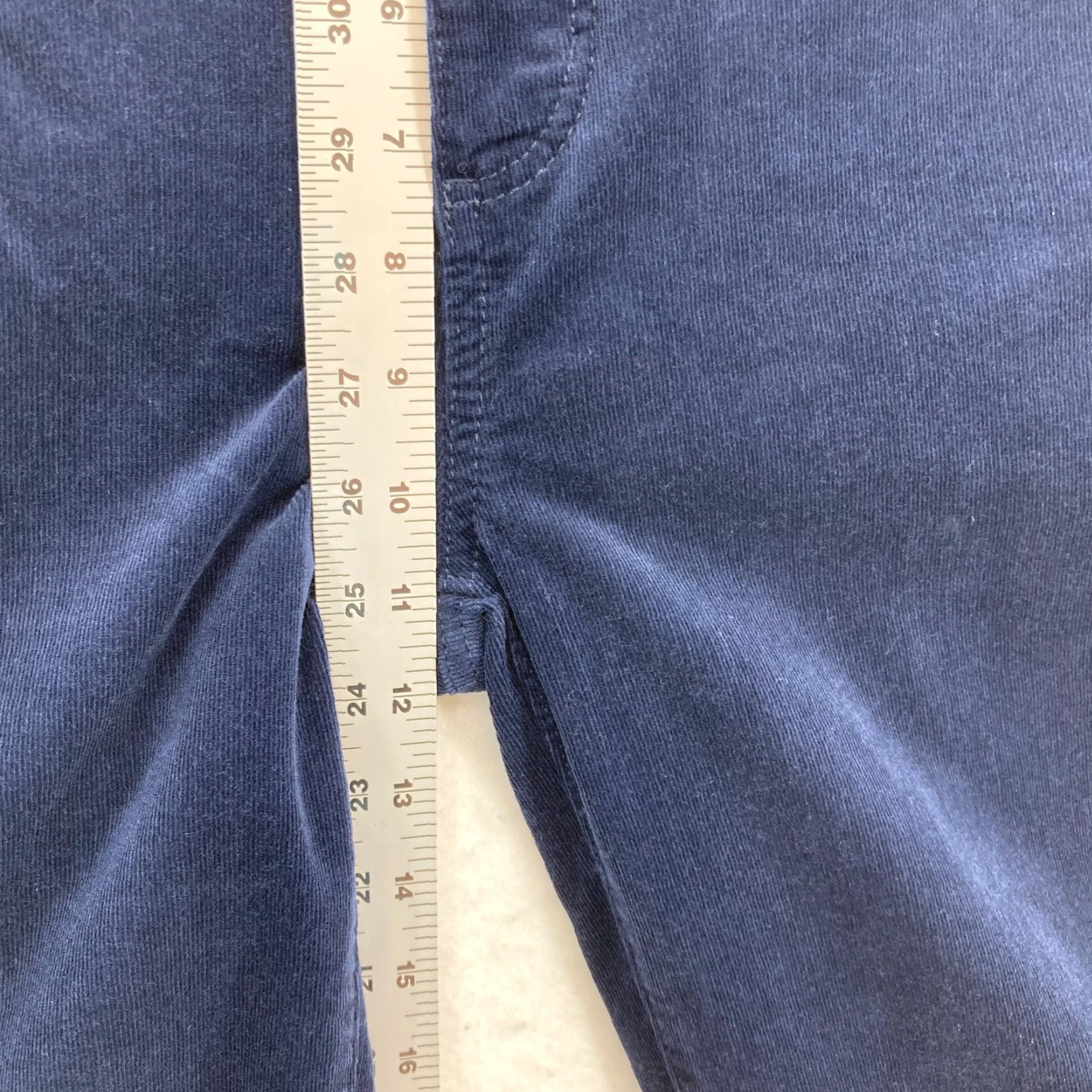 Ann Taylor Ann Taylor LOFT Corduroy Pants Women's 26 Skinny Blue High Rise Stretch Fabric Casual Chino Pants Womens Size 28" / US 6 / IT 42 - 5 Thumbnail