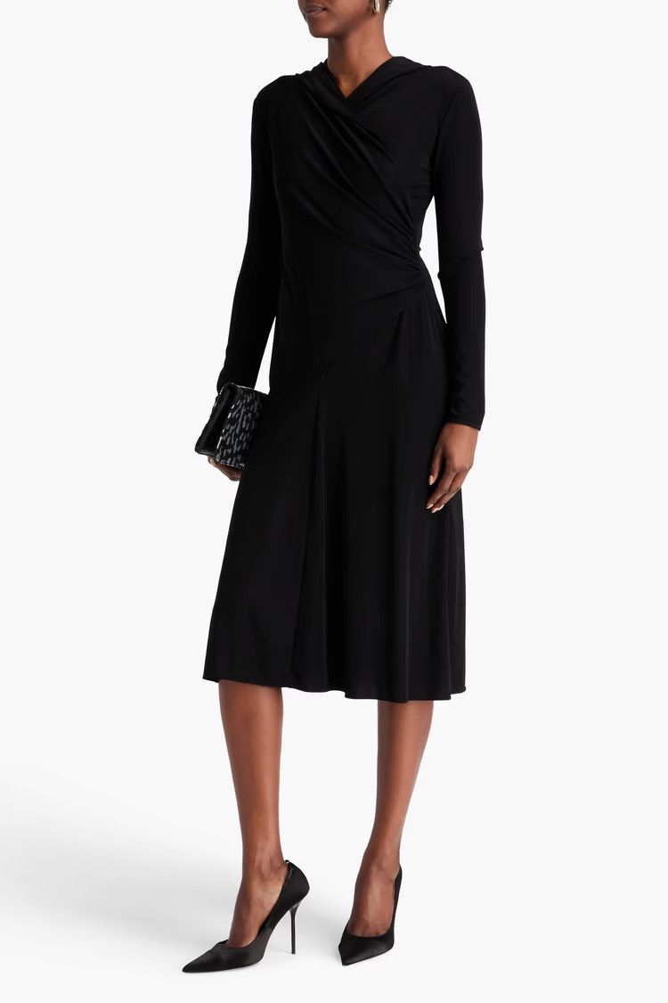 Tom Ford o1y0126 Hooded Midi Dress in Black Size XS / US 0-2 / IT 36-38 - 2 Thumbnail