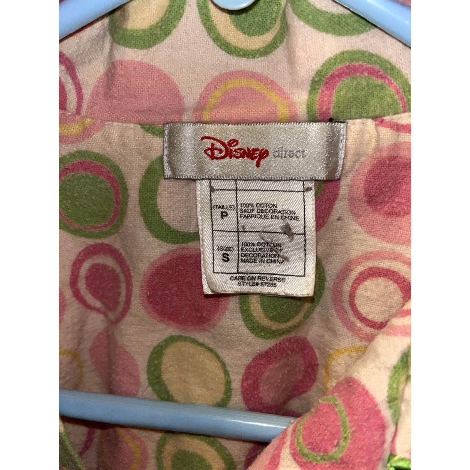 Disney Disney Kermit Women's Flannel Pajama Top S Cotton Long Sleeve Polka Dots Winter Size S / US 4 / IT 40 - 3 Thumbnail