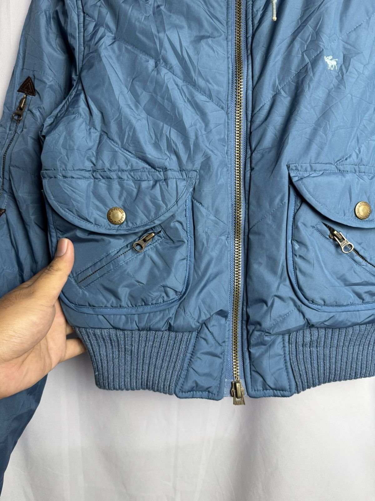 Le Grande Bleu (L.G.B.) Faux Fur Japanese Abercrombie Croped Jacket Bomber Hoodie Size US S / EU 44-46 / 1 - 4 Thumbnail
