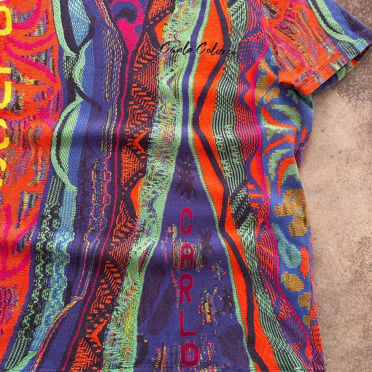 Carlo Colucci × Coogi × Vintage Carlo Colucci Coogi Knit Style Y2K Unisex T-Shirt Size US S / EU 44-46 / 1 - 6 Thumbnail