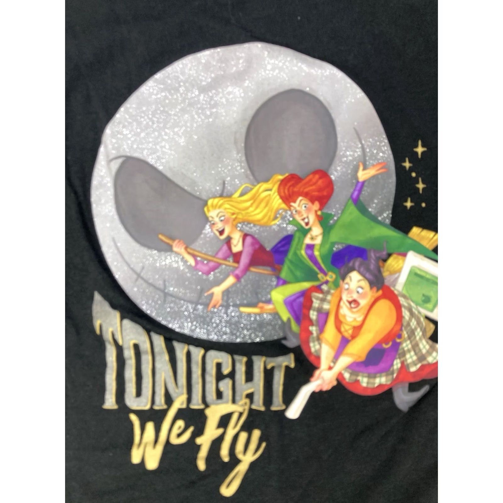 Disney VINTAGE Disney Hocus Pocus Tonight We Fly Graphic T-shirt Women Large Short Sleeve Size L / US 10 / IT 46 - 2 Thumbnail