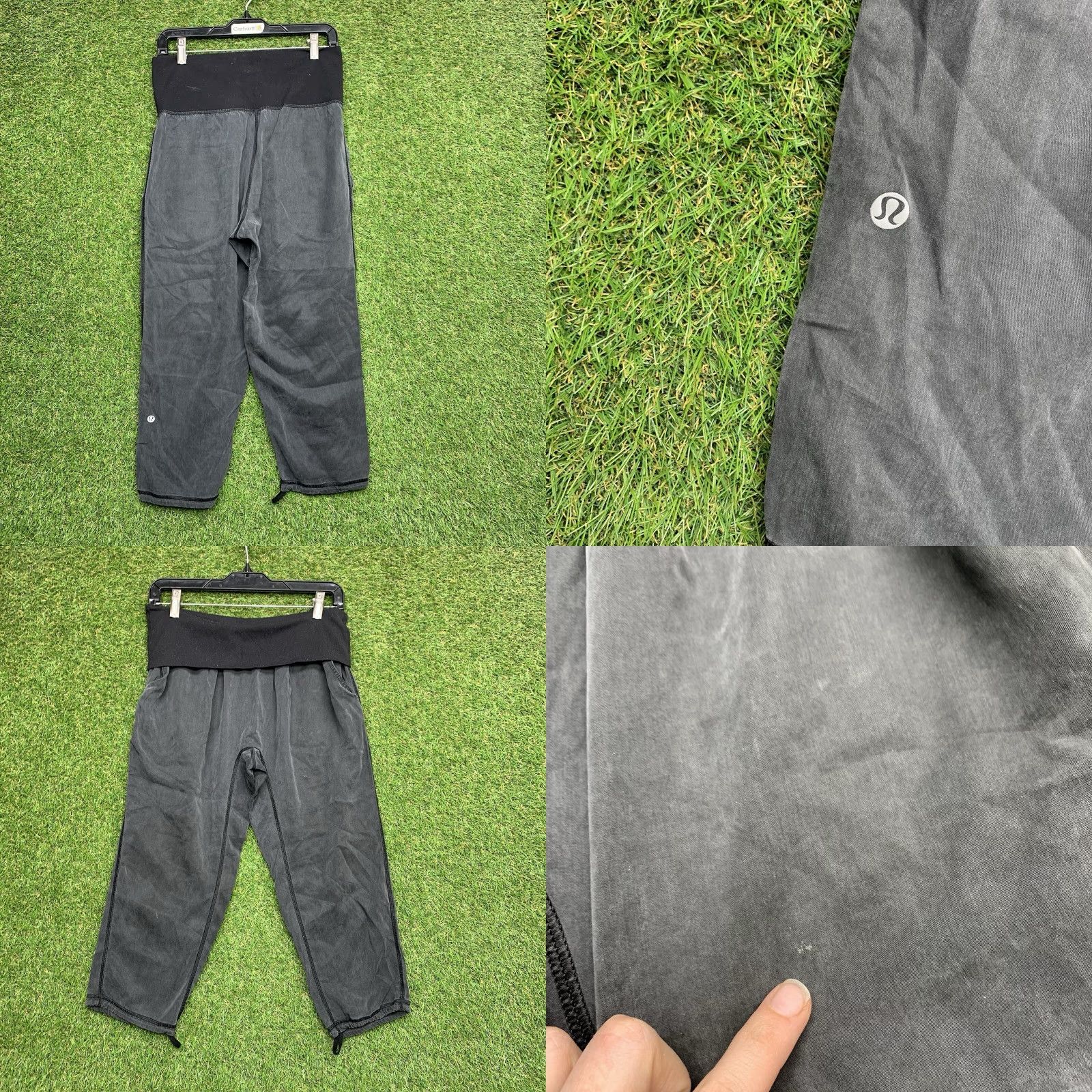 Lululemon LULULEMON Dance Studio Pants Women Size 4 Jogger Lightweight Tapered Cropped 20 in Inseam Gray 100% Polyester Athleisure Size 27" / US 4 / IT 40 - 8 Thumbnail