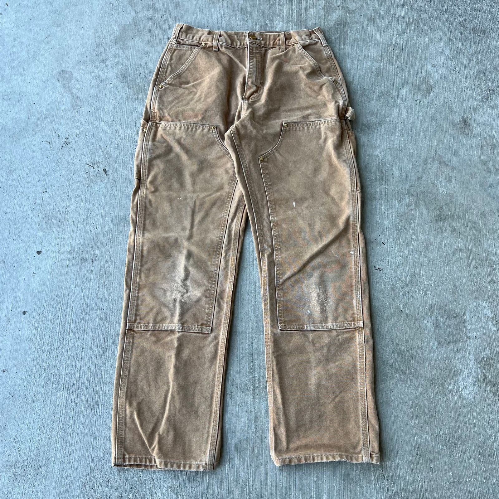 Carhartt × Vintage Carhartt brown double knee work wear carpenter pants Size US 29 - 1 Thumbnail