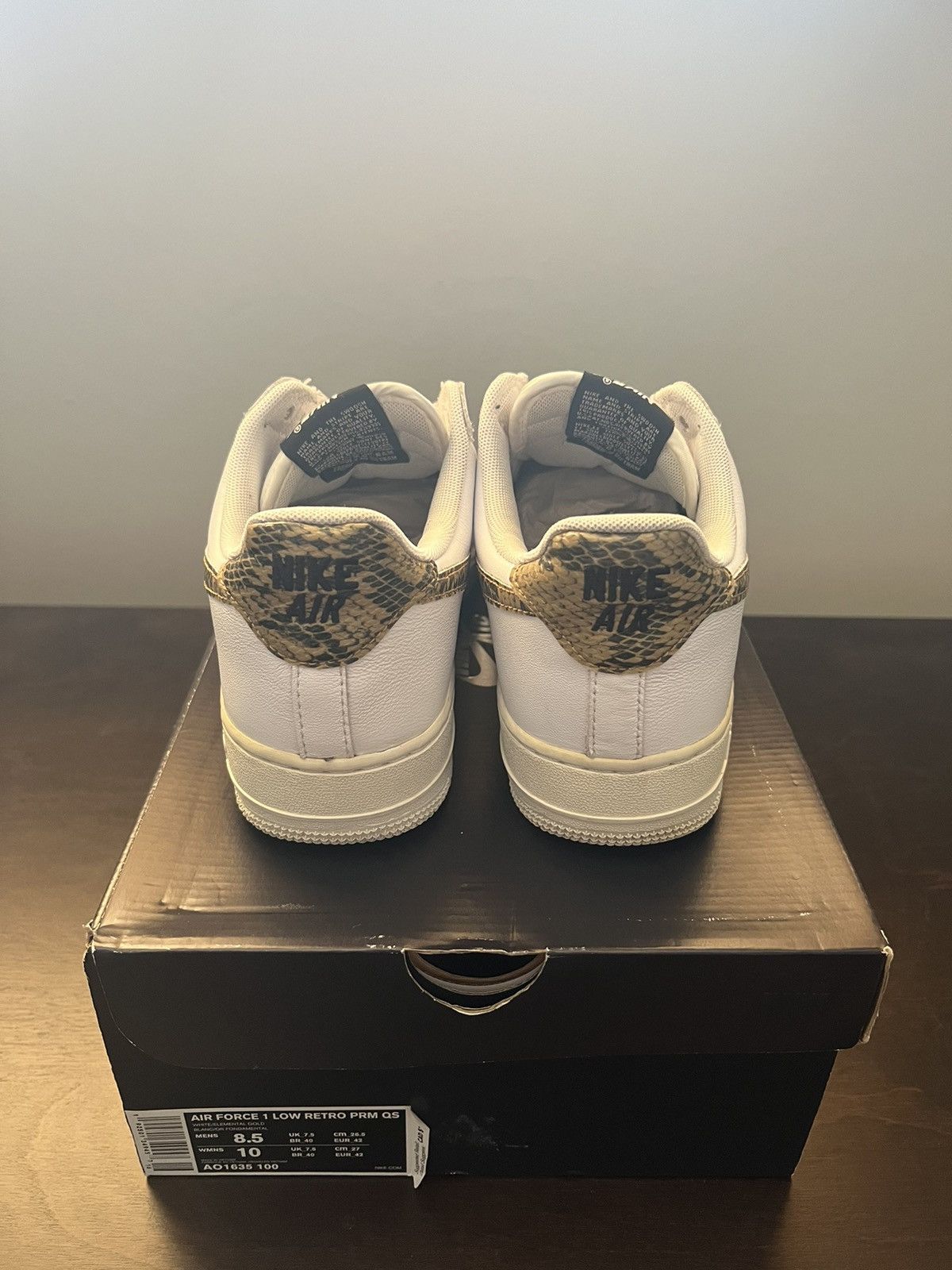 Nike Nike Air Force 1 Low Retro Ivory Snake Size US 8.5 / EU 41-42 - 7 Thumbnail