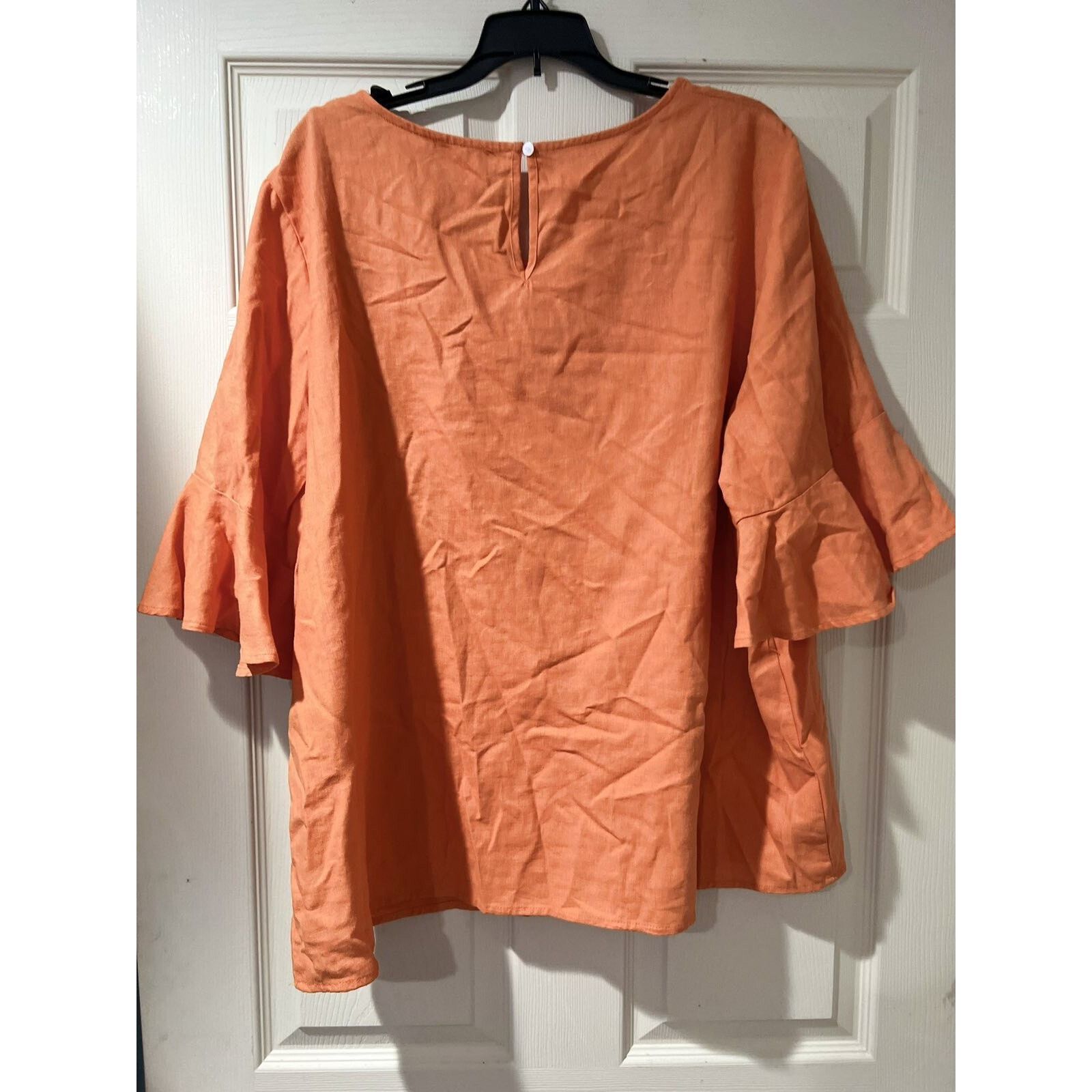 Cynthia Rowley Cynthia Rowley Linen 1X Blouse Top Fall Orange A003291 Size XL / US 12-14 / IT 48-50 - 9 Thumbnail