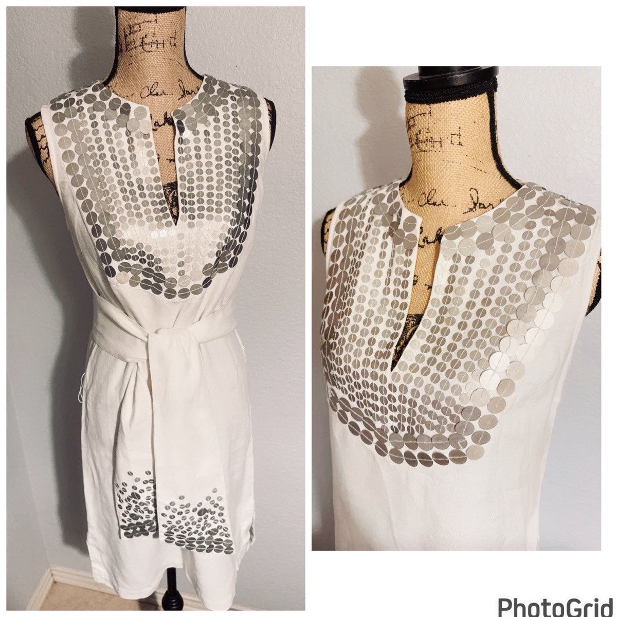 Tory Burch Tory Burch Embellished Linen Dress Size S / US 4 / IT 40 - 13 Thumbnail