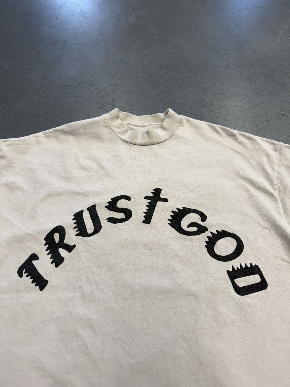 Kanye West SS19 Kanye West Trust God Cropped Tee - Bone Size US M / EU 48-50 / 2 - 5 Thumbnail