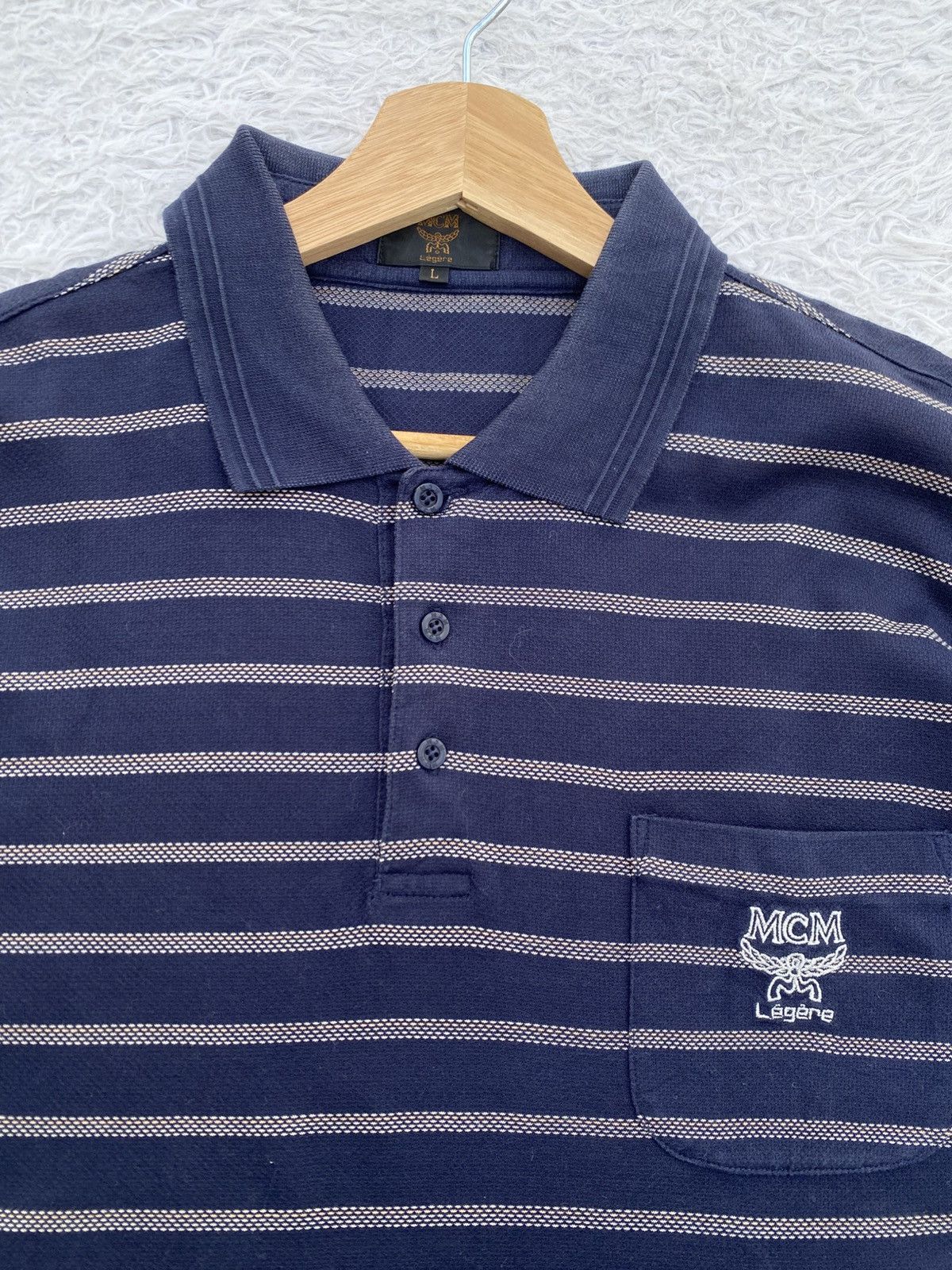 MCM Rare Vintage MCM Legere Stripes Polo Shirt Size US L / EU 52-54 / 3 - 7 Thumbnail