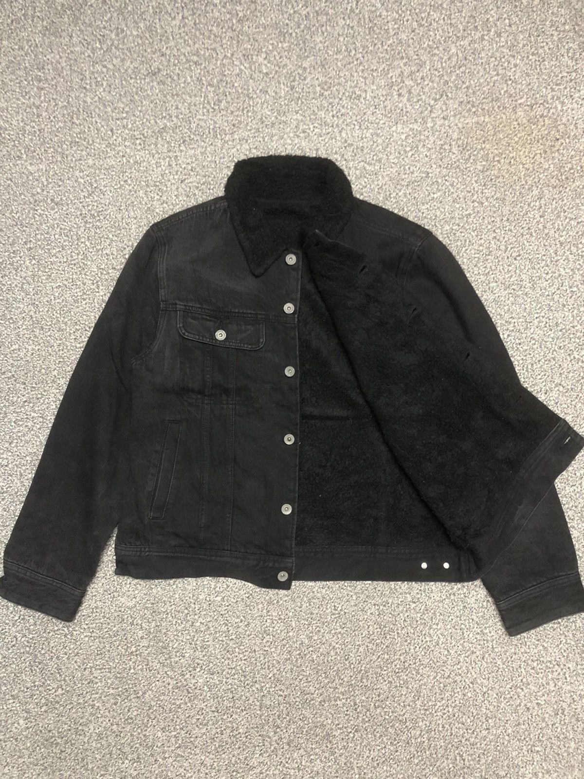 Vintage Vintage 90s Sunfaded Gu Jeans Sherpa Trucker Jeans Jacket Size US L / EU 52-54 / 3 - 2 Thumbnail