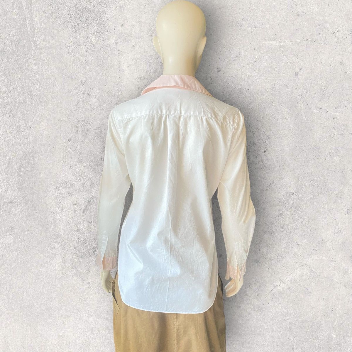 Comme des Garcons Pink Contrast Peter pan Collar Shirt Size S / US 4 / IT 40 - 4 Thumbnail