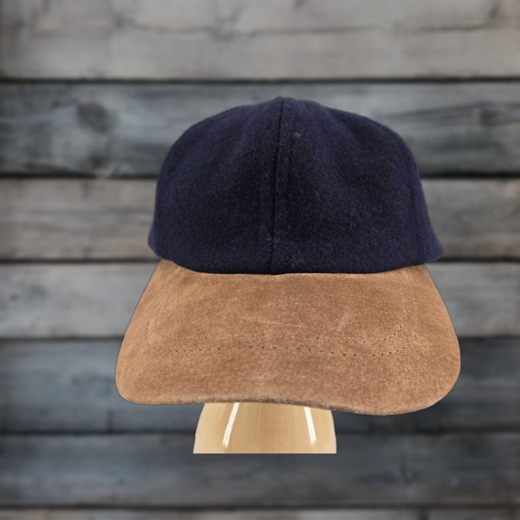 London Fog VINTAGE London Fog Baseball Cap Hat Men Adjustable Wool Blend Blue 90s Suede Solid Cap Size ONE SIZE - 1 Thumbnail