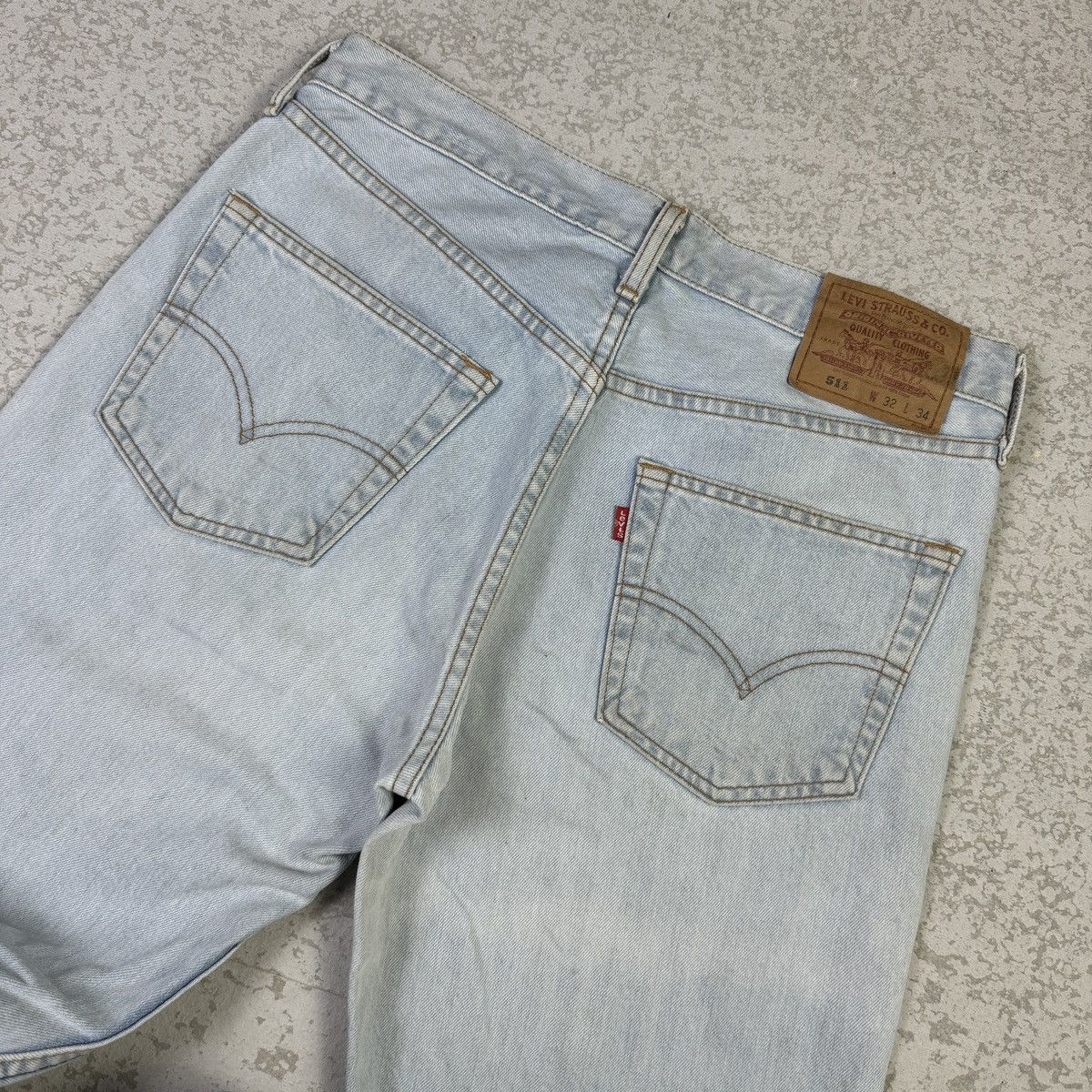 Levi's × Vintage 💥Vintage 90s Levis 511 Ripped Light Blue Denim Pant Size US 31 - 11 Thumbnail