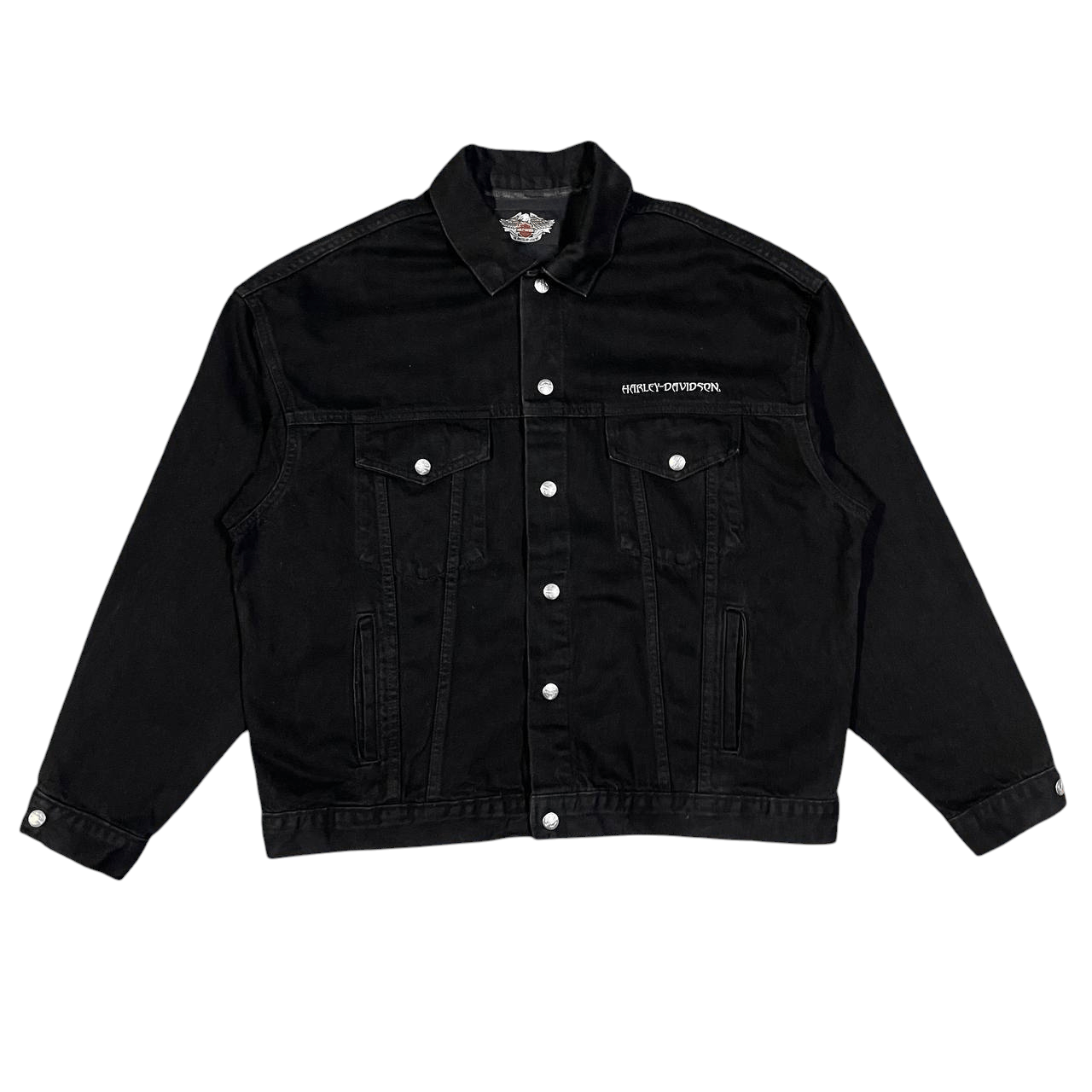 Harley Davidson Vintage Harley Davidson Denim Trucker Jacket Size US XL / EU 56 / 4 - 3 Thumbnail