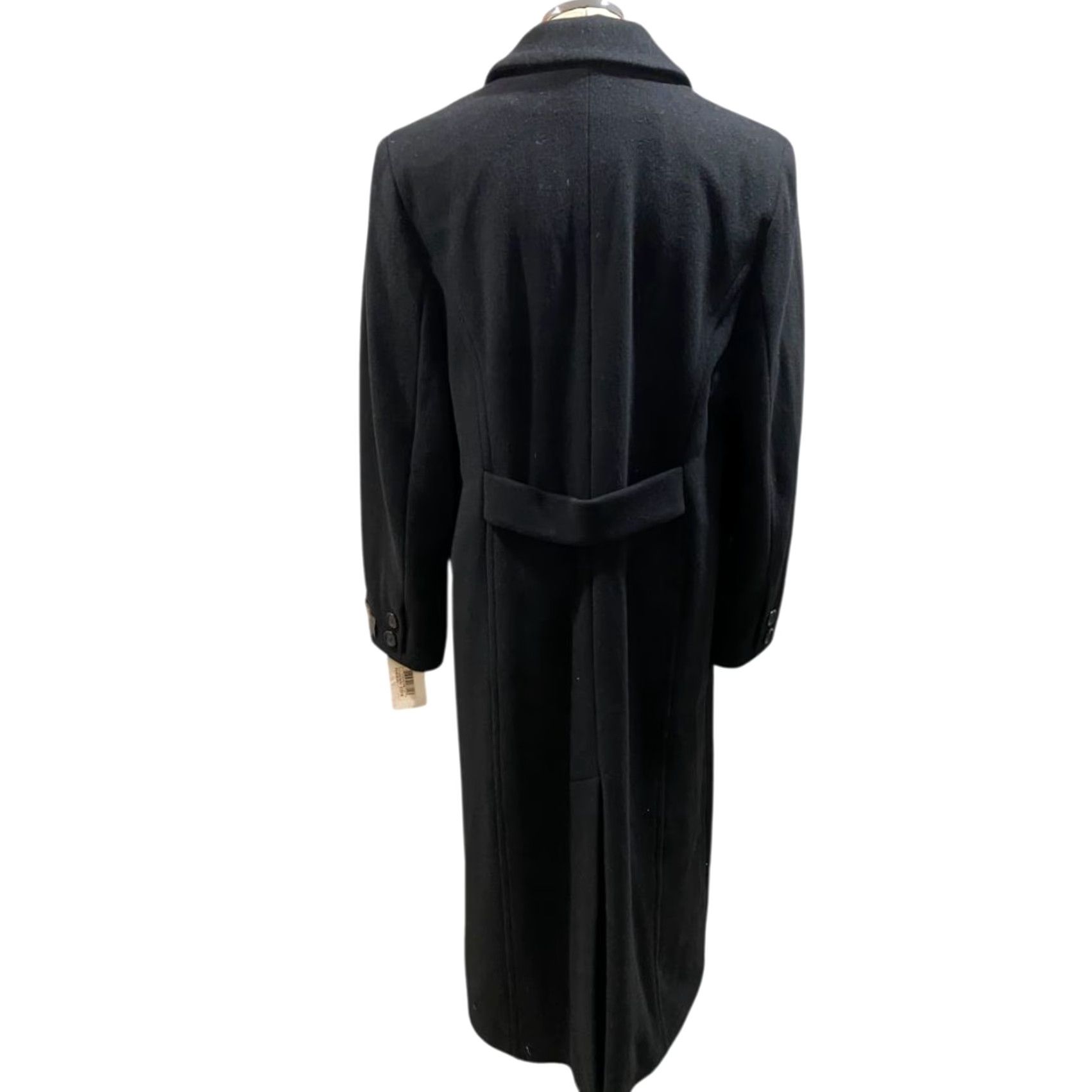 Vintage VINTAGE Larry Levine Coat Dress Wool Lambswool Cashmere Black 14 Womens Plus 80% Lambswool 20% Cashmere 48" Back Collar to Hem Size XL / US 12-14 / IT 48-50 - 6 Thumbnail